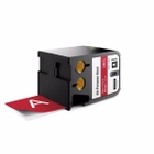 Dymo XTL 1868765 White on Red 2" (54mm) All-Purpose Vinyl Labels