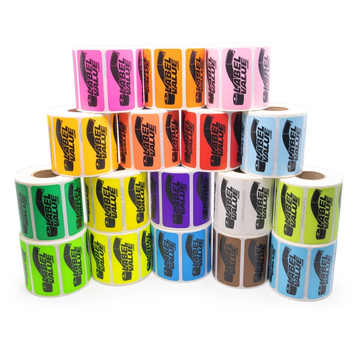 Custom Color Coded Consecutively Numbered Labels 2 x 1