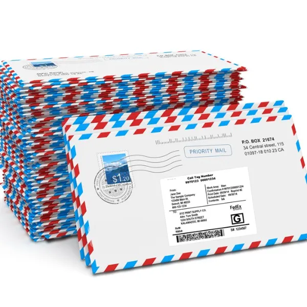 4" x 3.3" Shipping Sheet Labels for Inkjet or Laser Printers