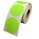 Lime Green Circle Stickers and Labels - 1.5"