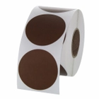 Brown Circle Stickers and Labels - 1.5"