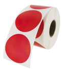 Red Circle Stickers and Labels - 1.5"