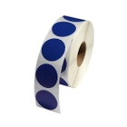 Dark Blue Circle Stickers and Labels - 1"