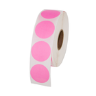 Pink 1" Circle Stickers