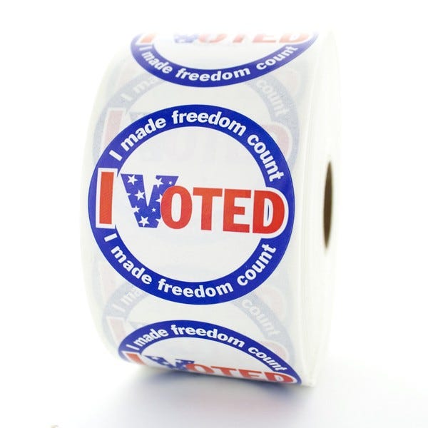I Voted - I Made Freedom Count Stickers