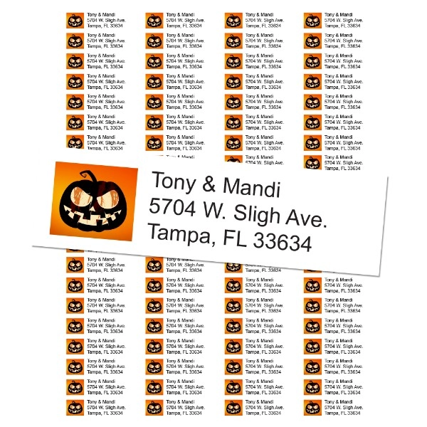 Halloween Pumpkin Address Labels | LabelValue witch-halloween-address-label-template-digital-art-star