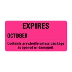 Expires October Sterile Labels