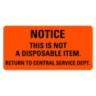 Notice Not Disposable Medical Labels