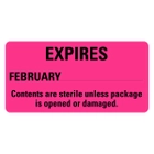 Expires February Sterile Labels