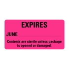 Expires June Sterile Labels