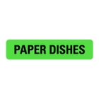 Paper Dishes Food Service Medical Labels