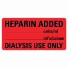 HEPARIN ADDED Labels
