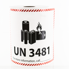 UN 3481 Lithium Battery Handling Labels - 4.75" x 4.5"