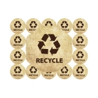 Recycling Labels on Brown Craft Paper | 2" Circles