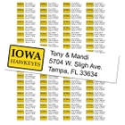 University of Iowa Custom Return Address Labels