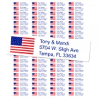 USA Flag Return Address Labels