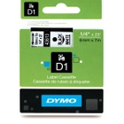 Dymo 43613 Black on White - 1/4" Tape