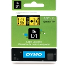 Dymo 45018 Black on Yellow - 1/2" Tape