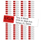 University of Georgia Bulldogs Custom Return Address Labels