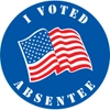 "I Voted Absentee" Stickers