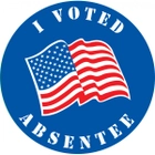"I Voted Absentee" Stickers