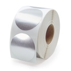 Silver Sticker 1.5" Circles