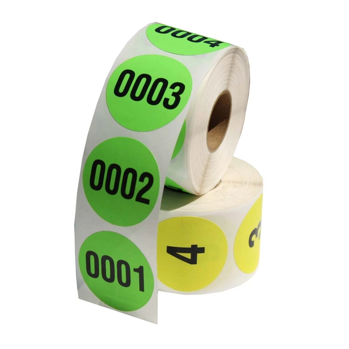 Custom Control Number Labels Custom Consecutively Numbered Labels | Color Coded Stickers