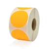 Fluorescent Orange Circle Stickers and Labels - 1.5"