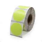 Green 1.25" Circle Direct Thermal Labels