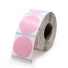 Pink 1.25" Circle Direct Thermal Labels