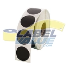 Black Circle Stickers and Labels - 1"