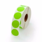 Fluorescent Green Circle 1" Labels