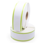 Dymo LV-30252 1.125" x 3.5" Green Stripe Labels