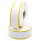 Dymo 30252 1.125" x 3.5" Yellow Stripe Rectangle Labels