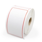 Dymo 2.315" x 4" Red Border Rectangle Labels