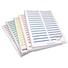 Assorted Colors Sheeted File Folder Labels 2/3" x 3-7/16" for Laser or Inkjet Printers