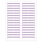 Purple File Folder Labels 2/3" x 3-7/16" for Laser or Inkjet Printers