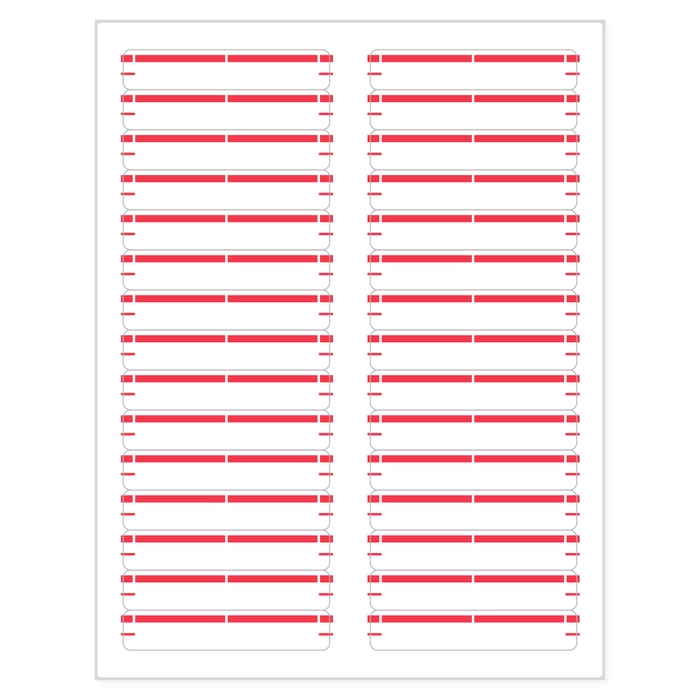 Red File Folder Labels 5666- 2/3