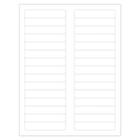White File Folder Labels 2/3" x 3-7/16" for Laser or Inkjet Printer