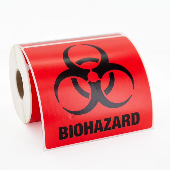 Biohazard Number Sticker Biohazard Warning Labels | Biohazard Vinyl Stickers - 4