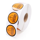 Opioid Warning Labels - 1.25" Circle W/ Warning Symbol & Text