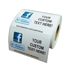 Like Us on Facebook Labels with Custom Text