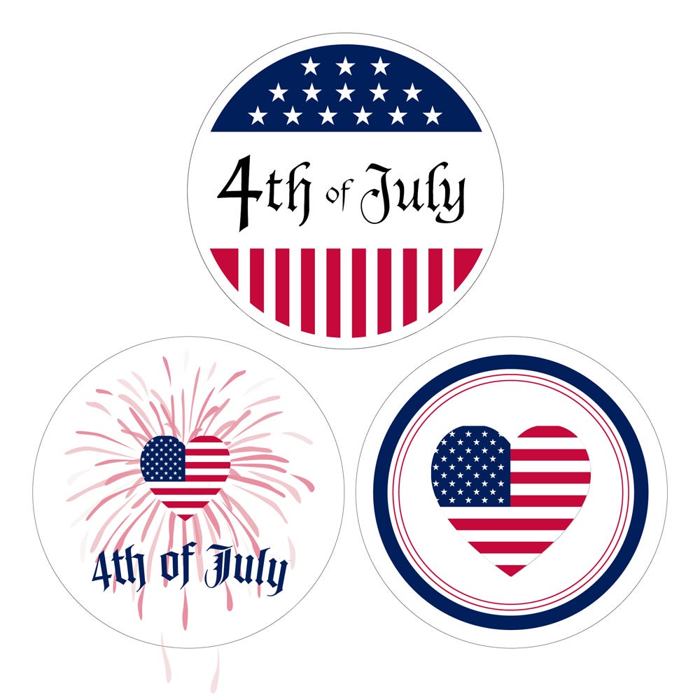 Details about   For The People 4th July Sticker Landscape 