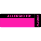 "Allergic To" Pink Allergy Labels