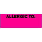 "Allergic To" Fluorescent Pink Blank Allergy Labels