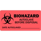 Biohazard Autoclave Before Disposal Medical Labels