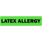 Latex Allergy Labels - Bright Fluorescent Green - Optimal Visibility, Durable and Easy to Apply