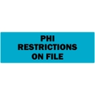 PHI Restrictions on File Labels