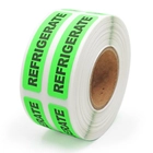 Refrigerate Stickers - Fluorescent Green