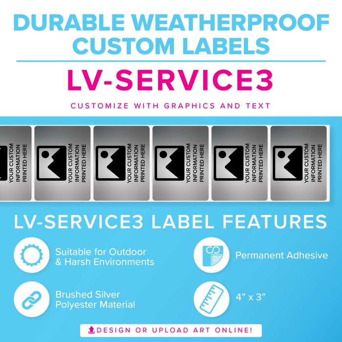 Durable Service Sticker Labels - 4